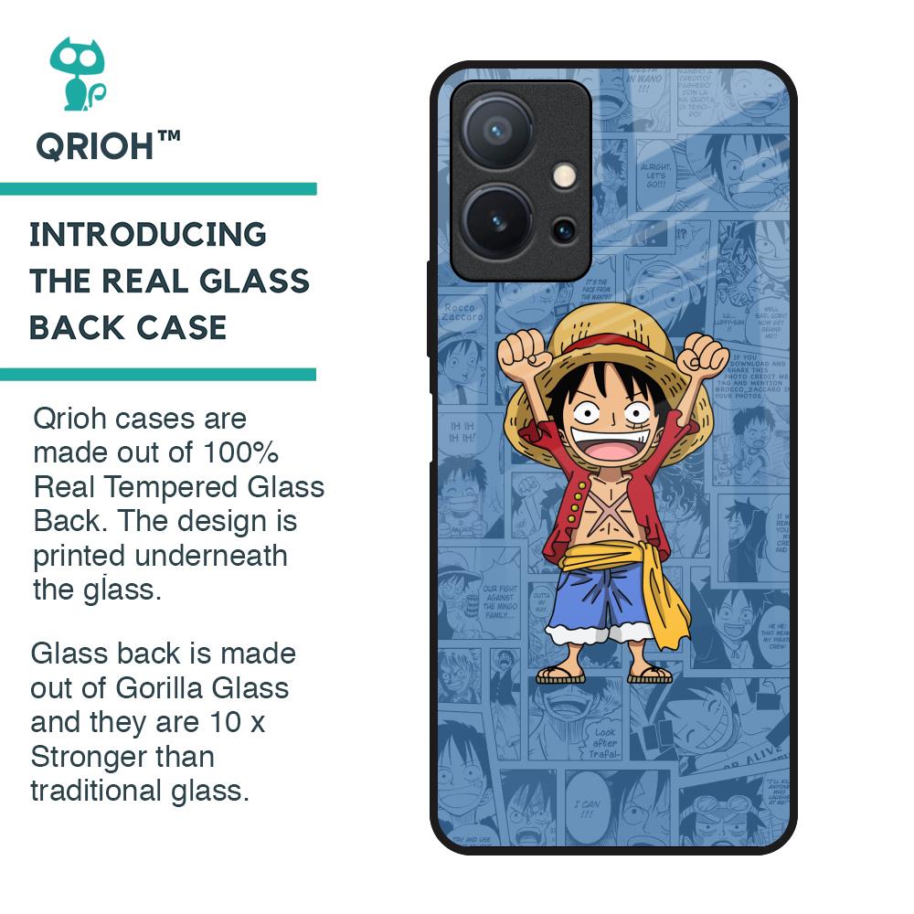 Chubby Anime Glass Case for Vivo T1 5G