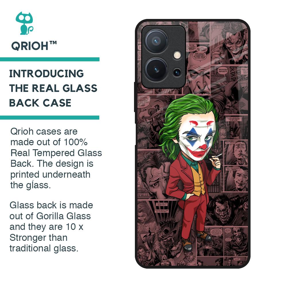 Joker Cartoon Glass Case for Vivo T1 5G
