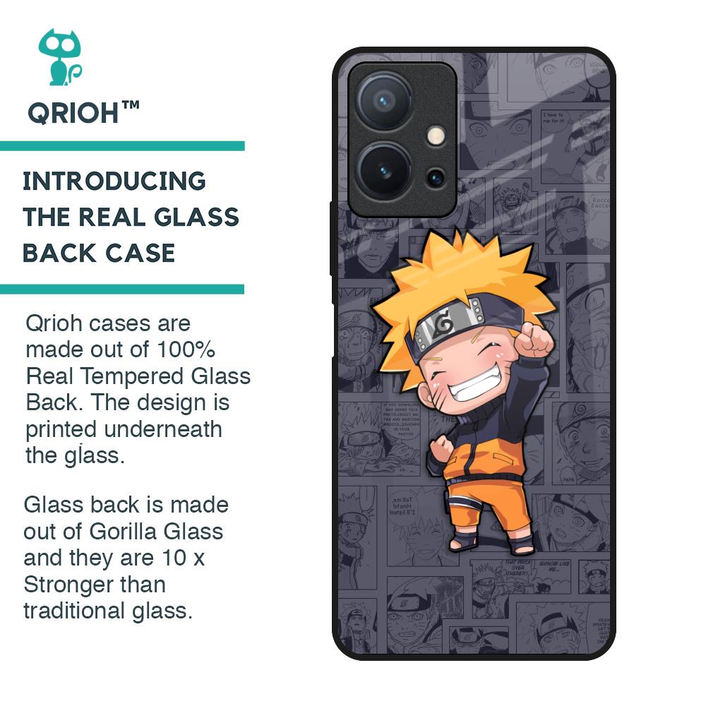 Orange Chubby Glass Case for Vivo T1 5G