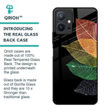 Colorful Leaves Glass Case for Vivo T1 5G
