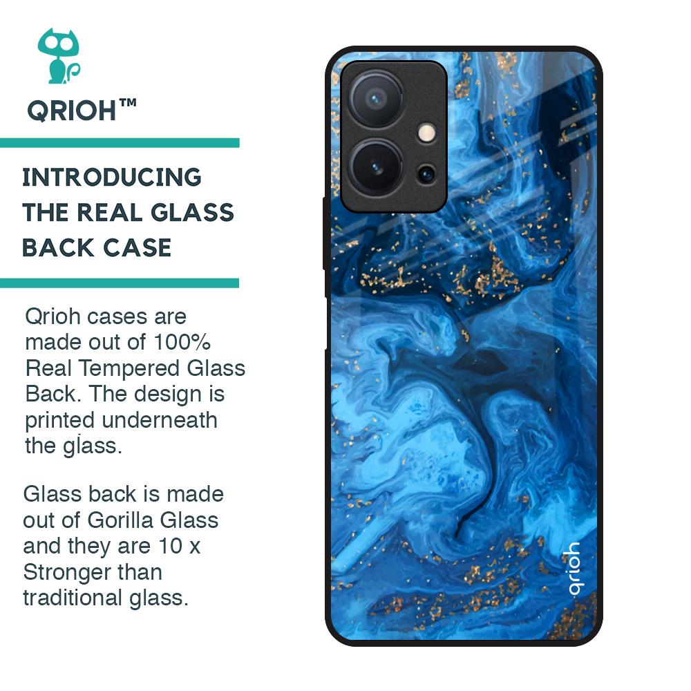Gold Sprinkle Glass Case for Vivo T1 5G