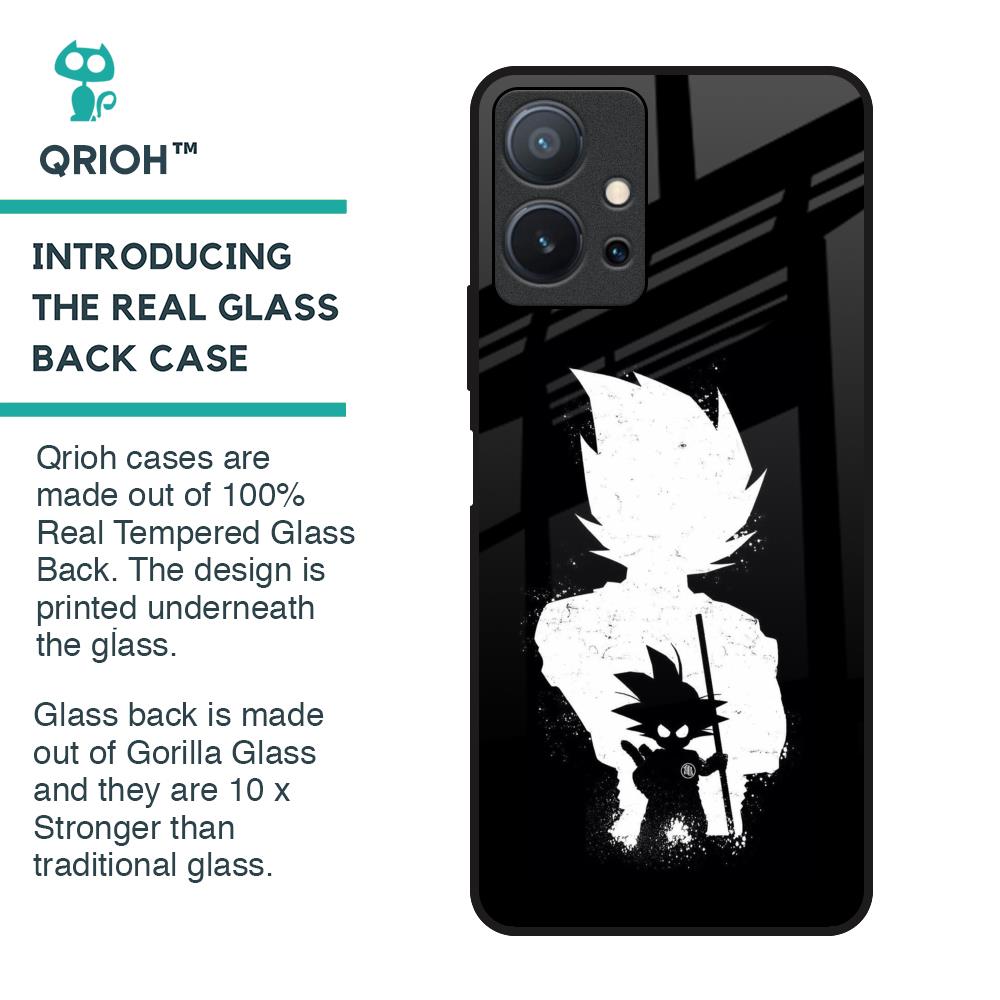 Monochrome Goku Glass Case for Vivo T1 5G