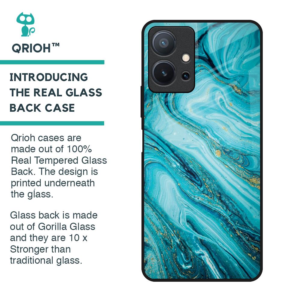 Ocean Marble Glass Case for Vivo T1 5G