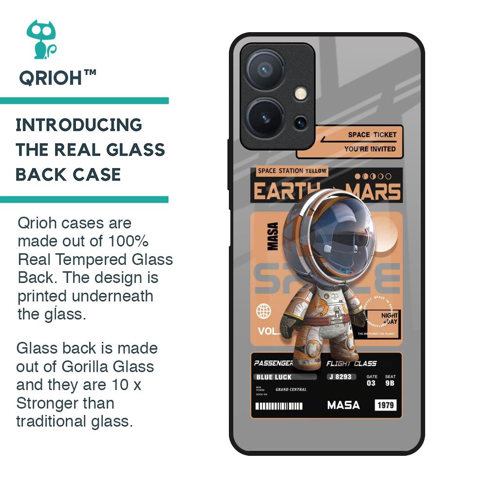 Space Ticket Glass Case for Vivo T1 5G