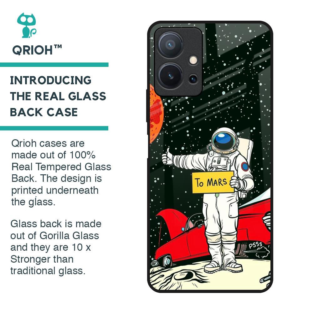 Astronaut on Mars Glass Case for Vivo T1 5G