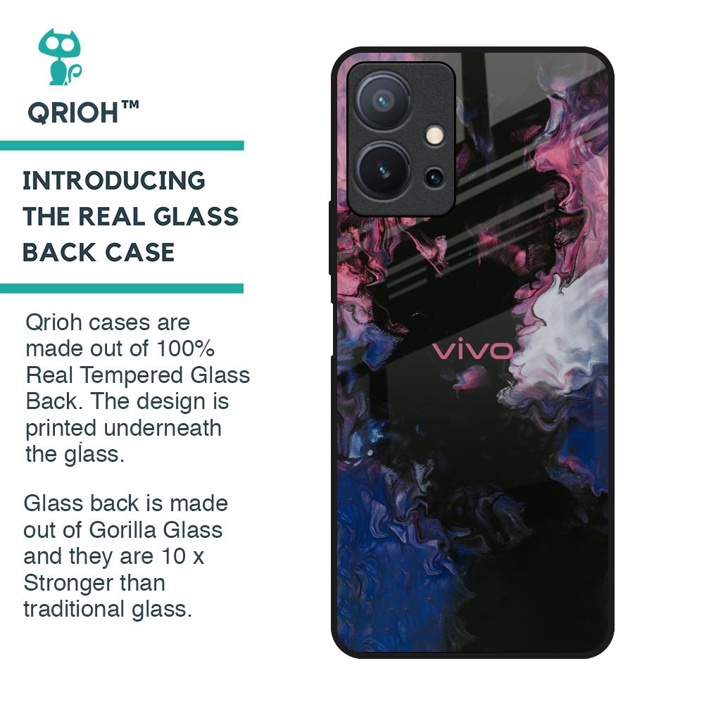Smudge Brush Glass case for Vivo T1 5G