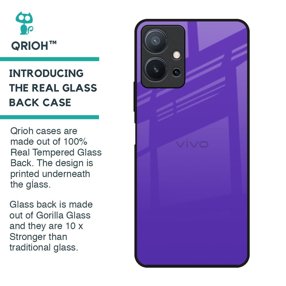 Amethyst Purple Glass Case for Vivo T1 5G