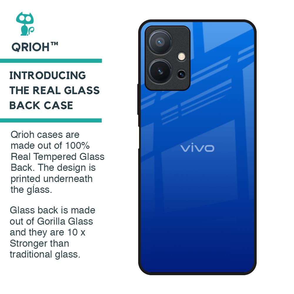 Egyptian Blue Glass Case for Vivo T1 5G
