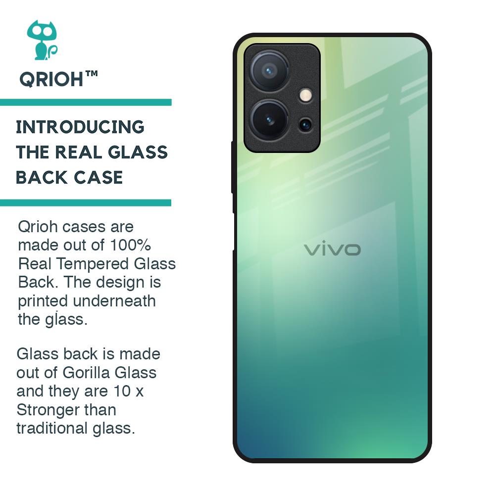 Dusty Green Glass Case for Vivo T1 5G