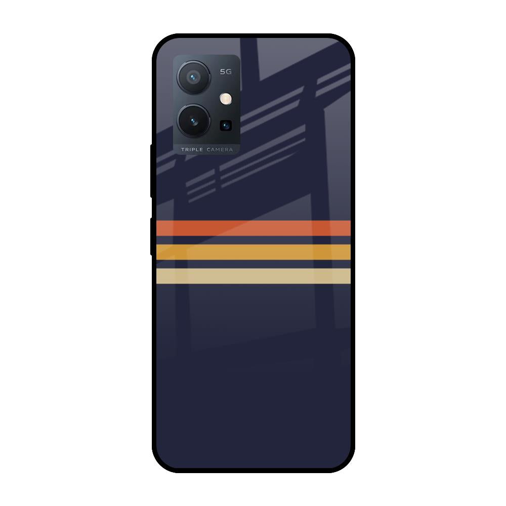Tricolor Stripes Vivo T1 5G Glass Cases & Covers Online