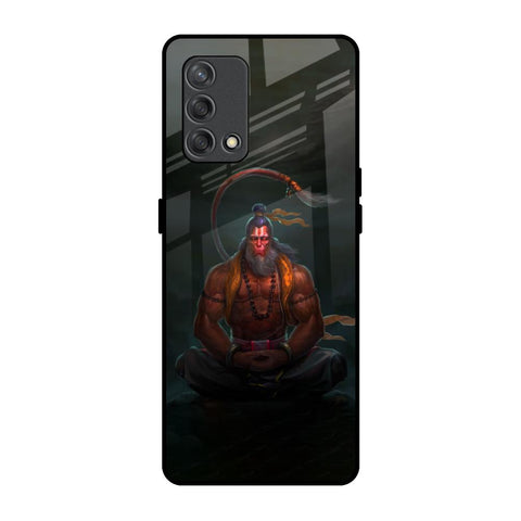 Lord Hanuman Animated Oppo F19s Glass Back Cover Online