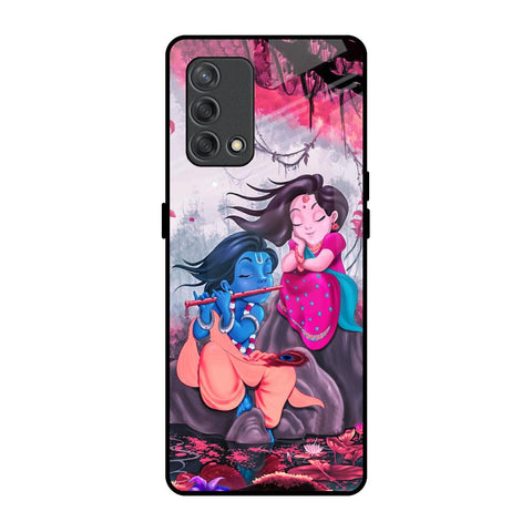 Radha Krishna Art Oppo F19s Glass Back Cover Online