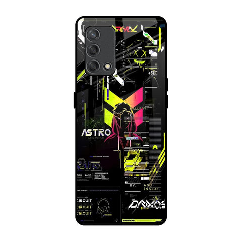 Astro Glitch Oppo F19s Glass Back Cover Online