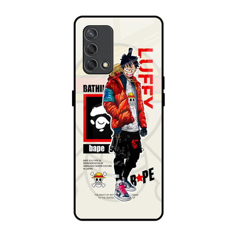 Bape Luffy Oppo F19s Glass Back Cover Online