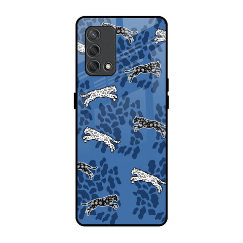 Blue Cheetah Oppo F19s Glass Back Cover Online