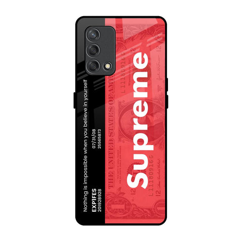 Supreme Ticket Oppo F19s Glass Back Cover Online