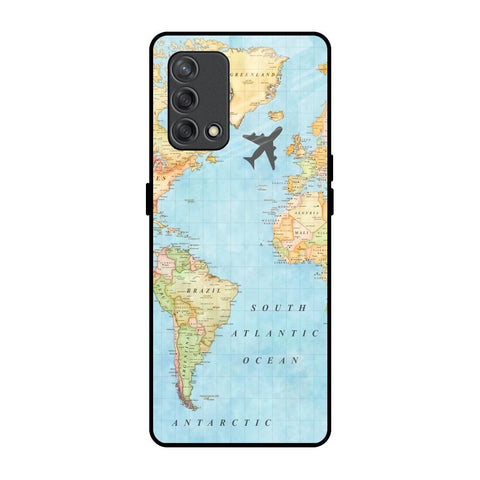 Travel Map Oppo F19s Glass Back Cover Online