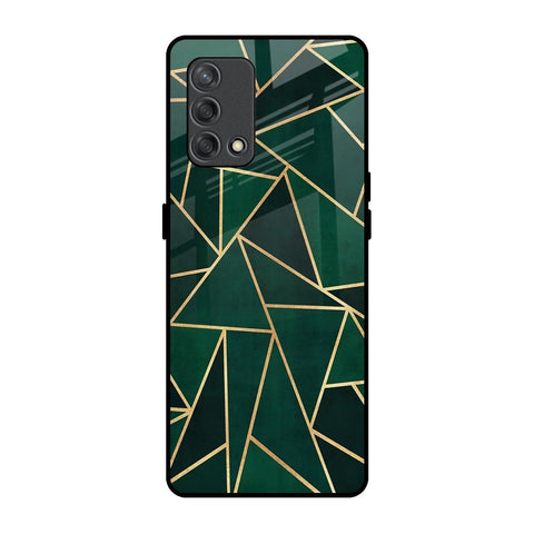 Abstract Green Oppo F19s Glass Back Cover Online
