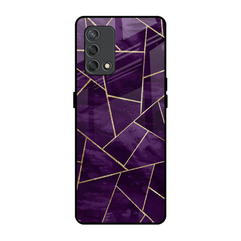 Geometric Purple Oppo F19s Glass Back Cover Online