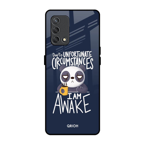 Struggling Panda Oppo F19s Glass Back Cover Online