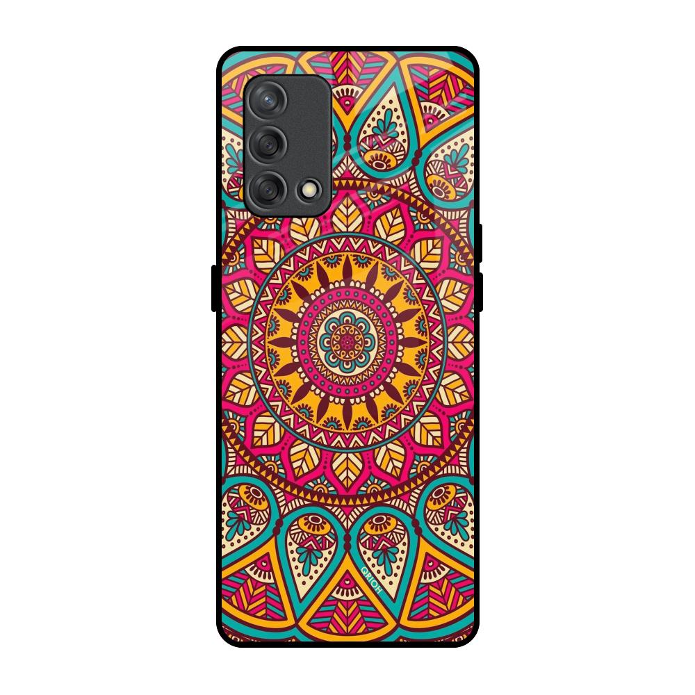 Elegant Mandala Oppo F19s Glass Back Cover Online