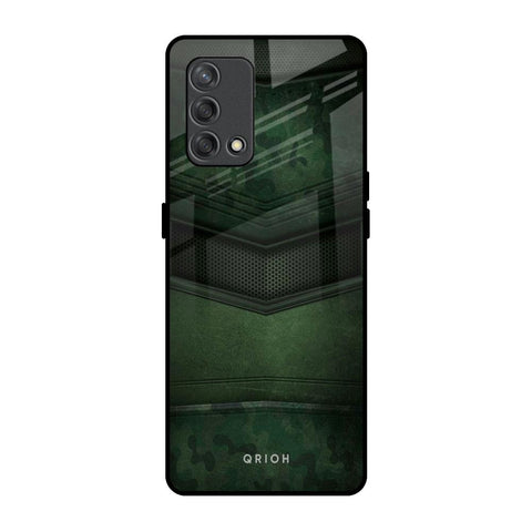 Green Leather Oppo F19s Glass Back Cover Online