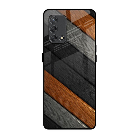 Tri Color Wood Oppo F19s Glass Back Cover Online