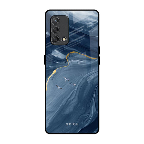 Deep Ocean Marble Oppo F19s Glass Back Cover Online