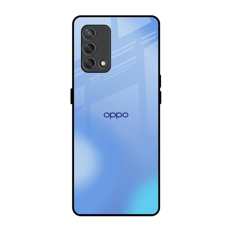 Vibrant Blue Texture Oppo F19s Glass Back Cover Online