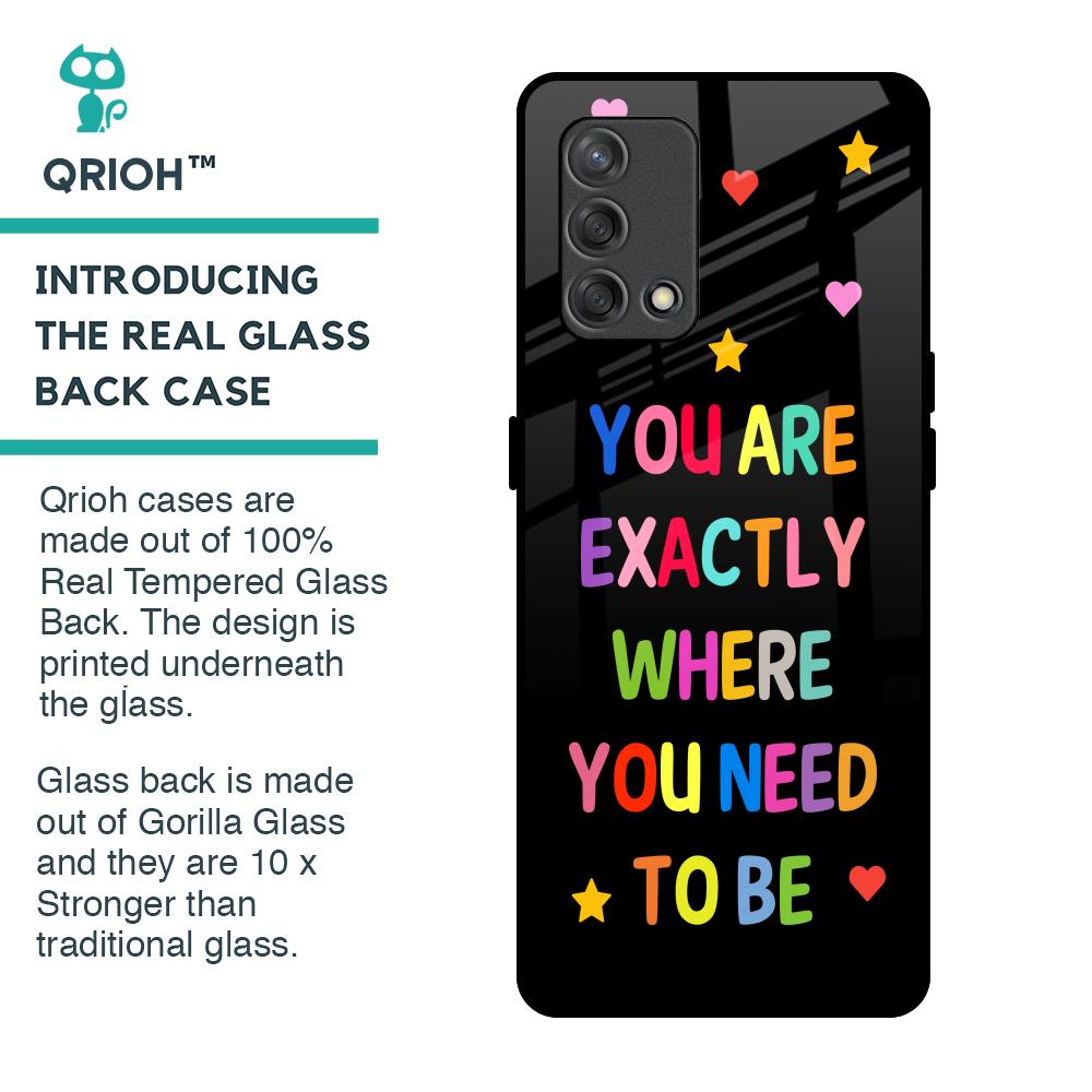 Magical Words Glass Case for Oppo F19s