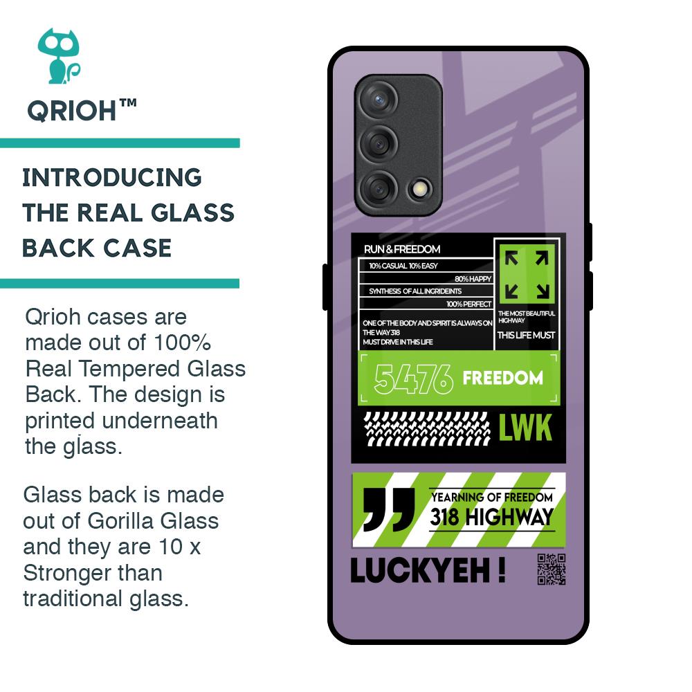 Run & Freedom Glass Case for Oppo F19s