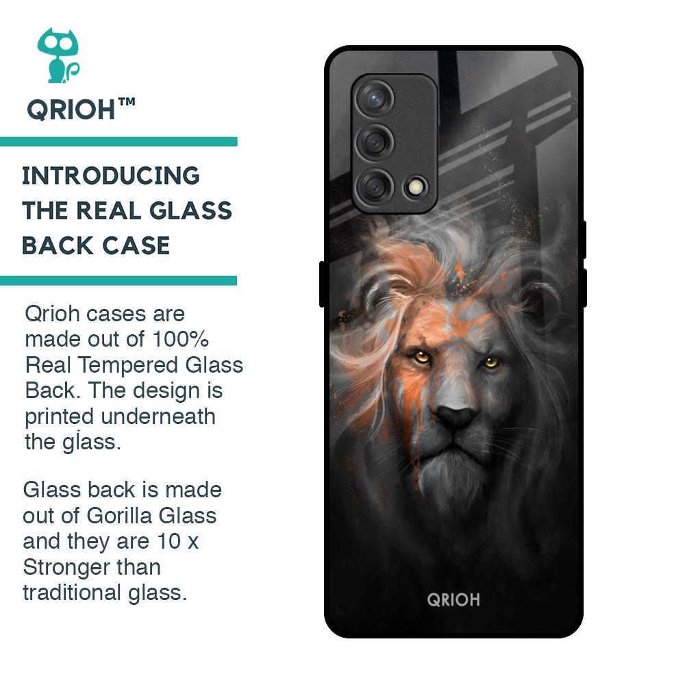 Devil Lion Glass Case for Oppo F19s