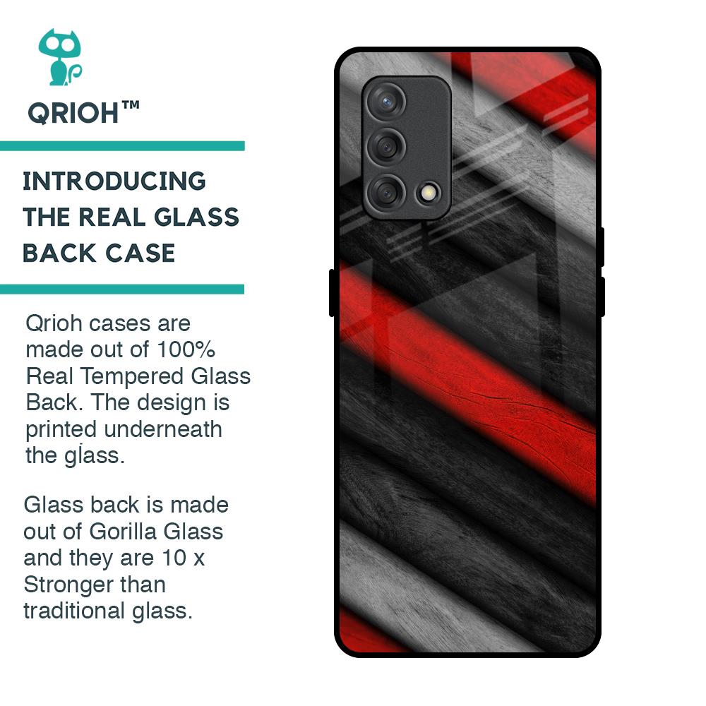 Soft Wooden Texture Glass Case for Oppo F19s
