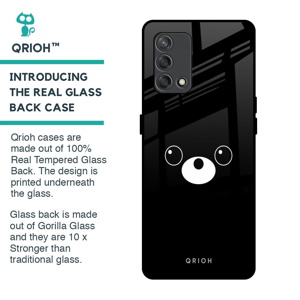 Cute Bear Glass Case for Oppo F19s