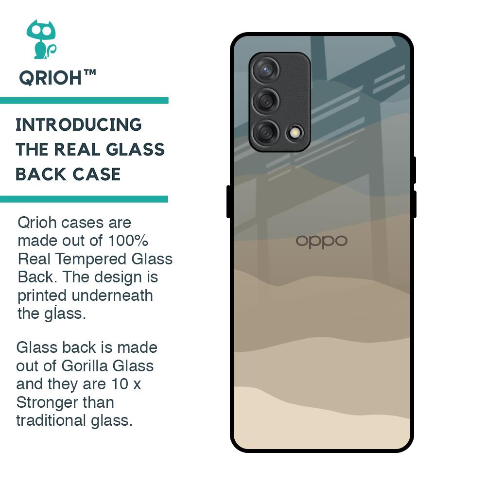 Abstract Mountain Pattern Glass Case for Oppo F19s