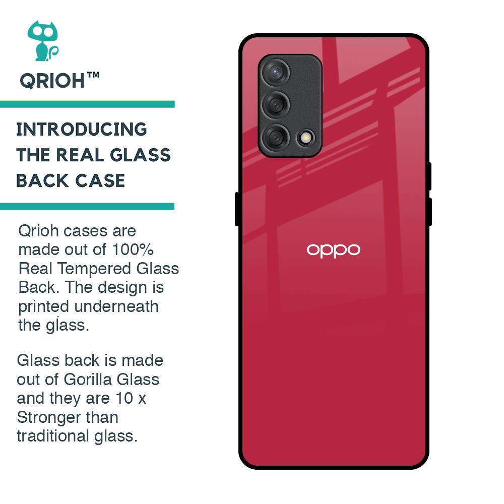 Solo Maroon Glass case for Oppo F19s