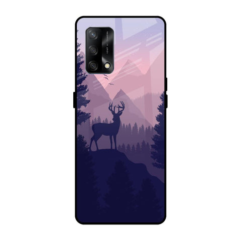 Deer In Night Oppo F19s Glass Cases & Covers Online