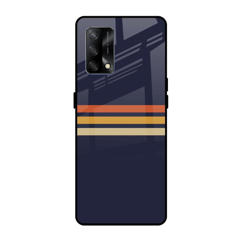 Tricolor Stripes Oppo F19s Glass Cases & Covers Online