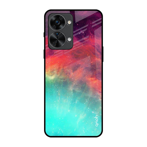 Colorful Aura OnePlus Nord 2T 5G Glass Back Cover Online