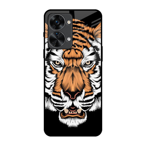 Angry Tiger OnePlus Nord 2T 5G Glass Back Cover Online