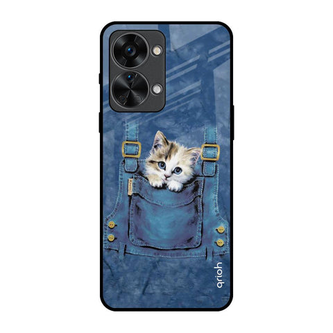 Kitty In Pocket OnePlus Nord 2T 5G Glass Back Cover Online
