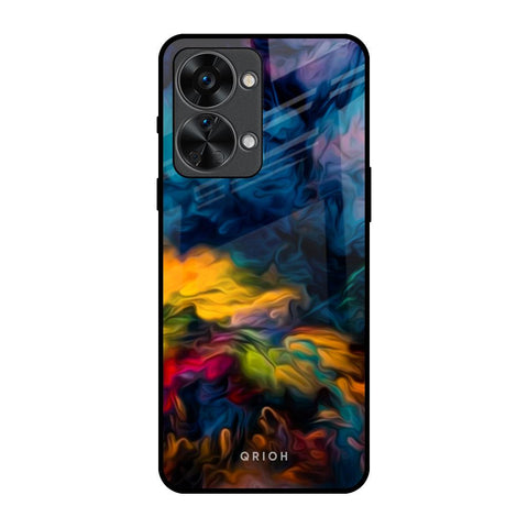 Multicolor Oil Painting OnePlus Nord 2T 5G Glass Back Cover Online