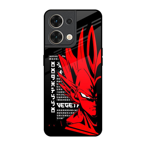 Red Vegeta Oppo Reno8 5G Glass Back Cover Online