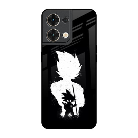 Monochrome Goku Oppo Reno8 5G Glass Back Cover Online