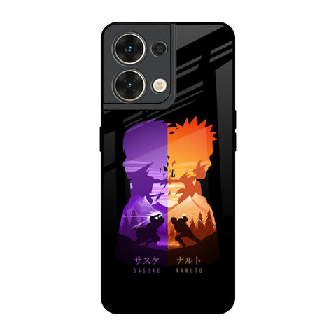 Minimalist Anime Oppo Reno8 5G Glass Back Cover Online