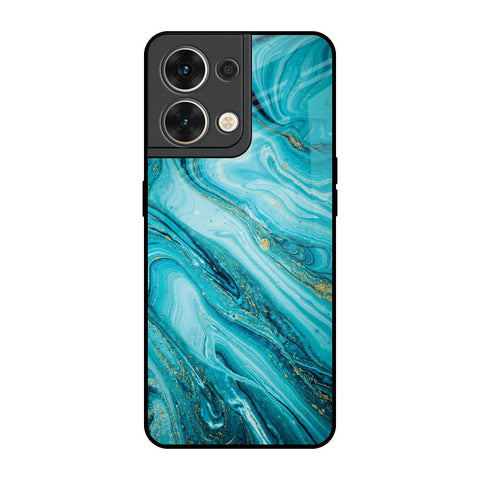 Ocean Marble Oppo Reno8 5G Glass Back Cover Online