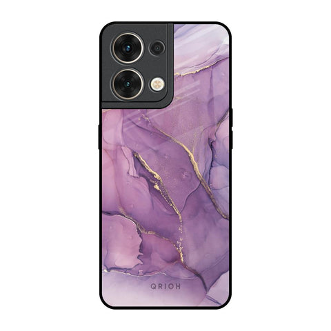 Purple Gold Marble Oppo Reno8 5G Glass Back Cover Online