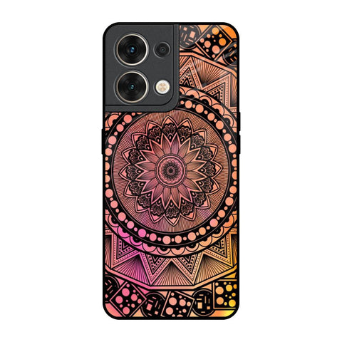 Floral Mandala Oppo Reno8 5G Glass Back Cover Online