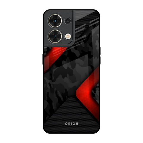 Modern Camo Abstract Oppo Reno8 5G Glass Back Cover Online