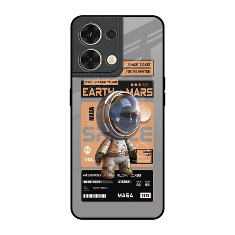 Space Ticket Oppo Reno8 5G Glass Back Cover Online